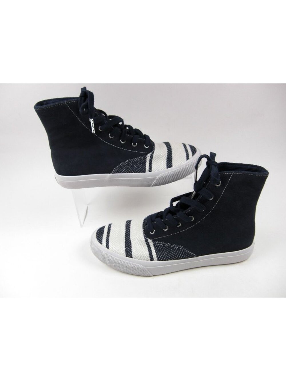Men Sperry Topsider Sneakers/Shoes Hi Top canvas Blue size 7 pre-owned